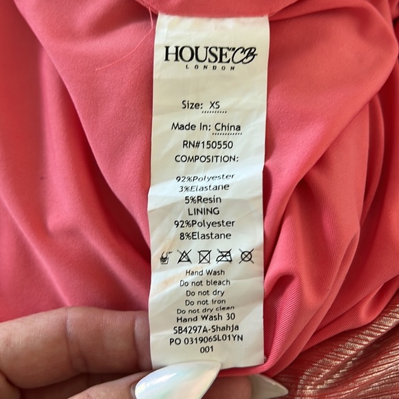 House of CB ‘Roxanne’ Pink Metallic Skirt XS - Picture 13 of 13